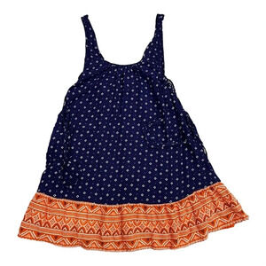 Roxy Navy Geo Shadow Play Tank Sundress M